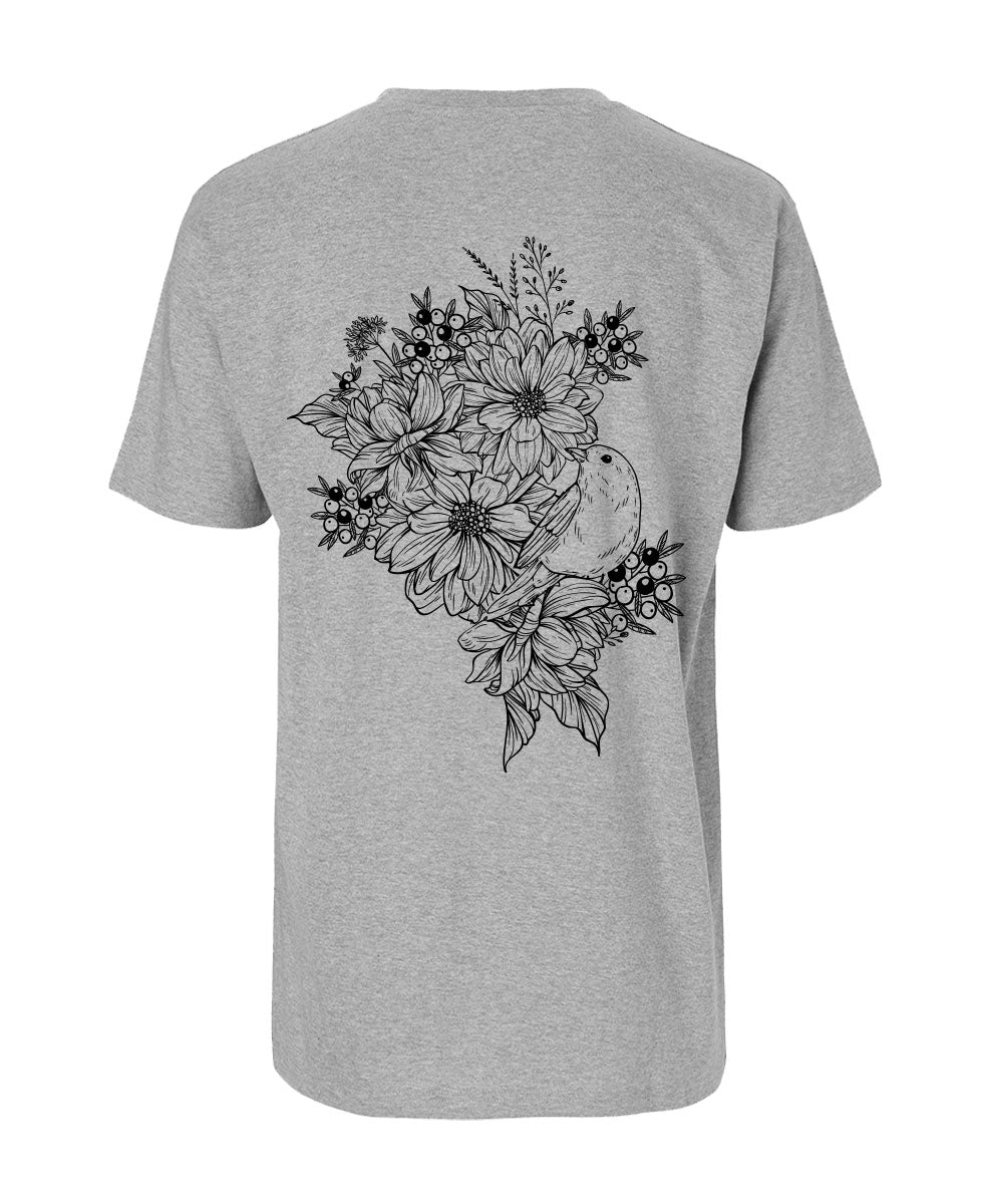 Herren T-Shirt Classic «bird and roses»