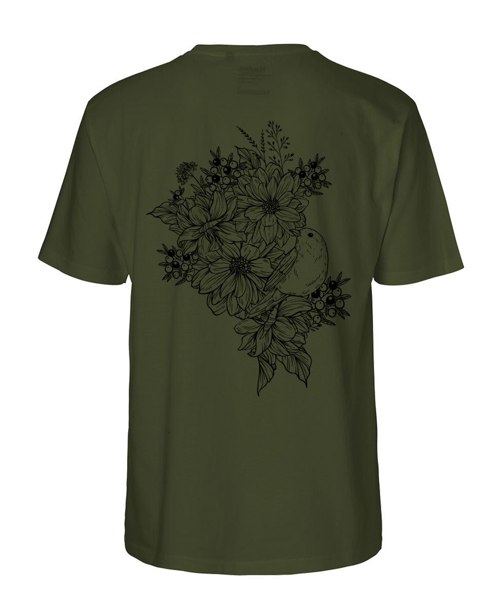 Herren T-Shirt Classic «bird and roses»
