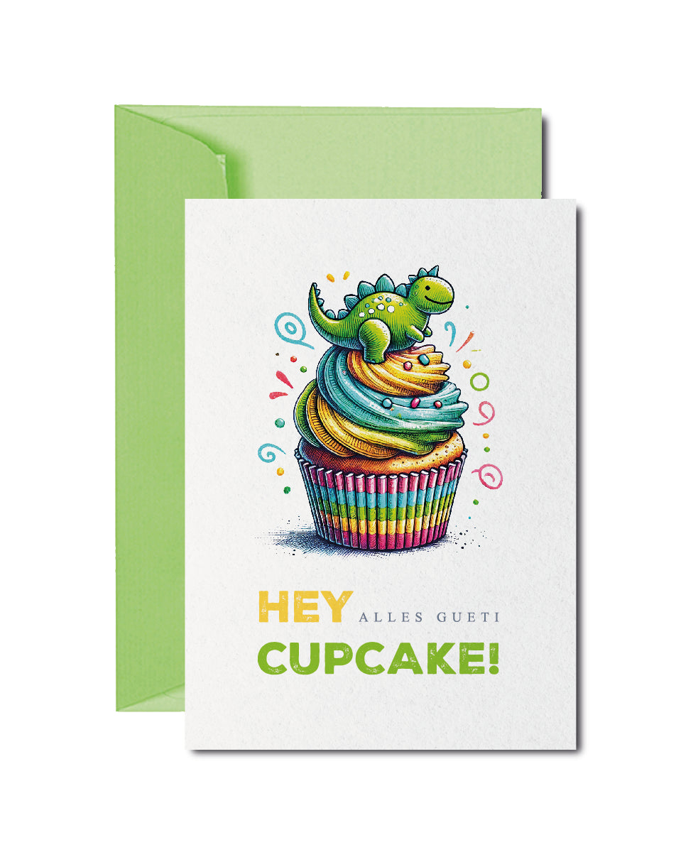 Grusskarte «Cupcake Dino»