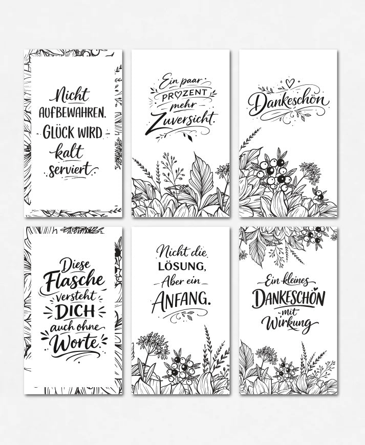 Flaschenetiketten «Set Nr.1»