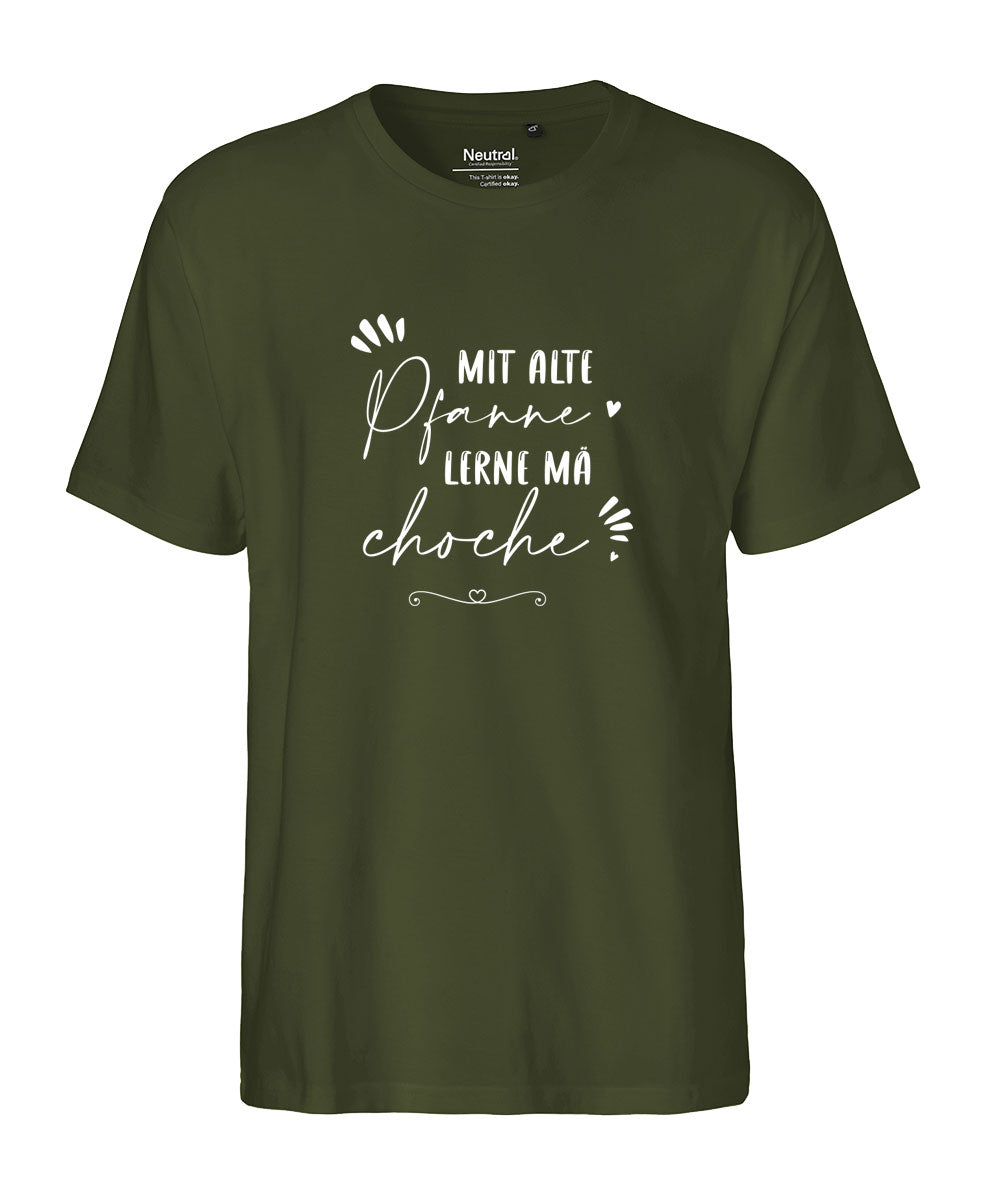 Herren T-Shirt Classic «mit alte Pfanne lerne mä choche»
