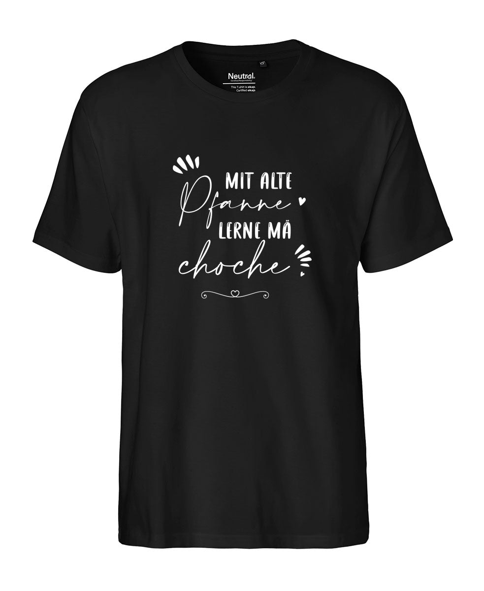 Herren T-Shirt Classic «mit alte Pfanne lerne mä choche»
