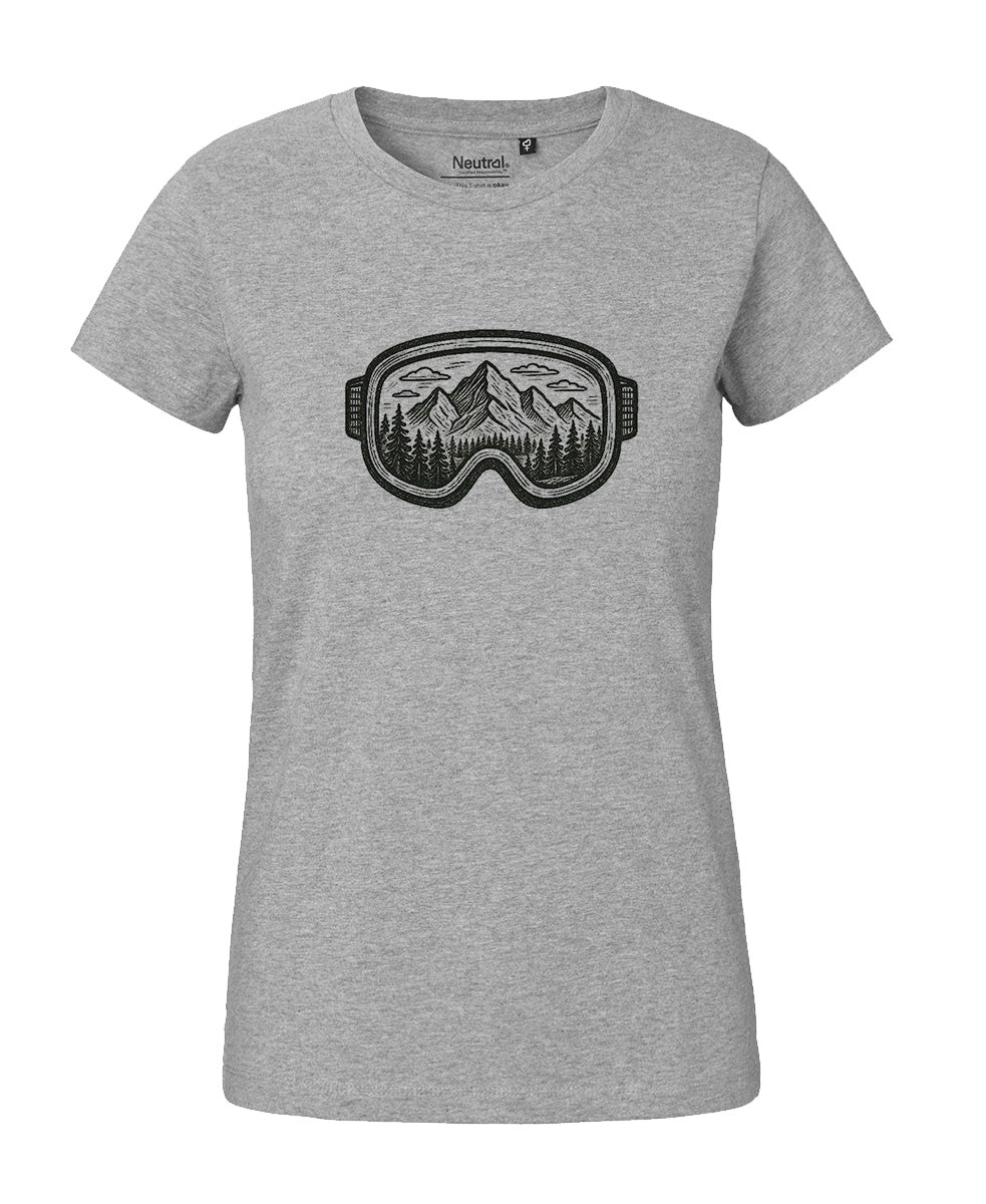 T-Shirt Classic Damen «Skibrille Mountain»