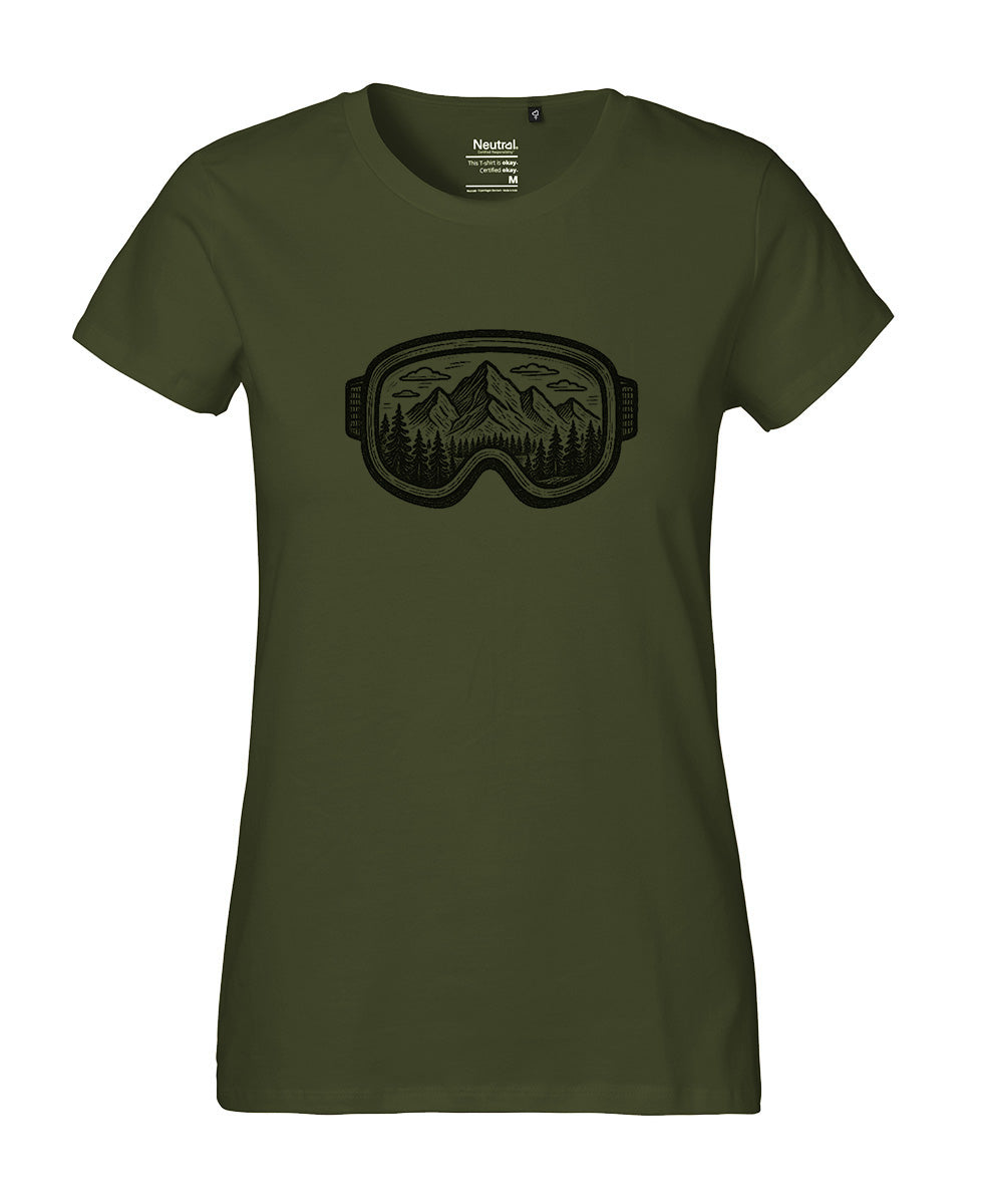 T-Shirt Classic Damen «Skibrille Mountain»
