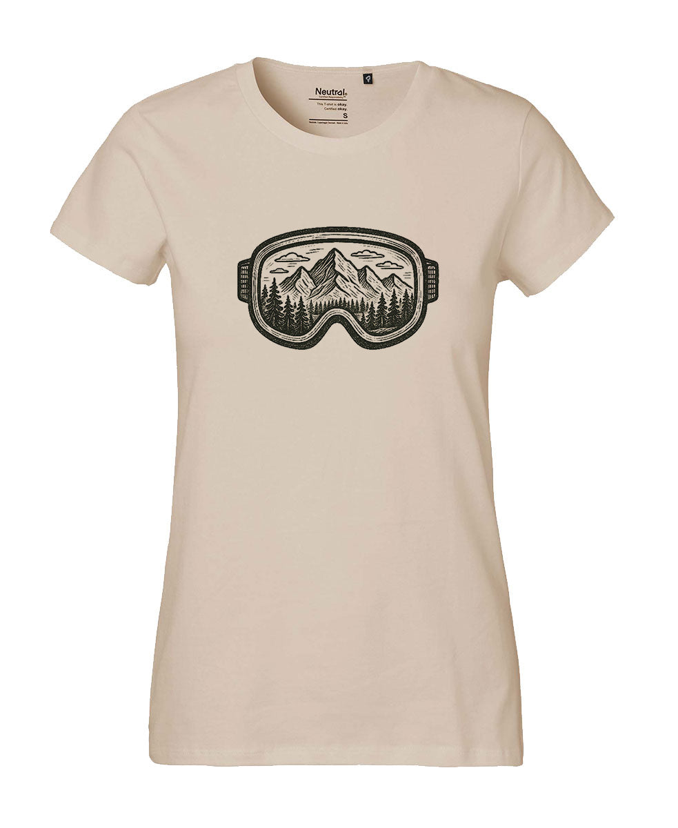 T-Shirt Classic Damen «Skibrille Mountain»