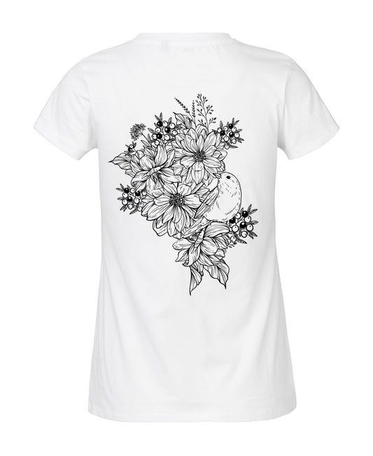 Damen T-Shirt Classic «bird and roses»