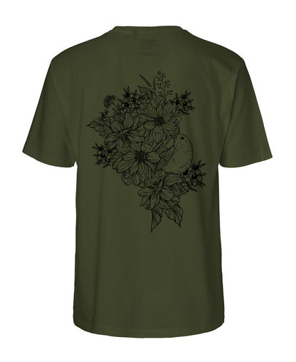 Herren T-Shirt Classic «bird and roses»