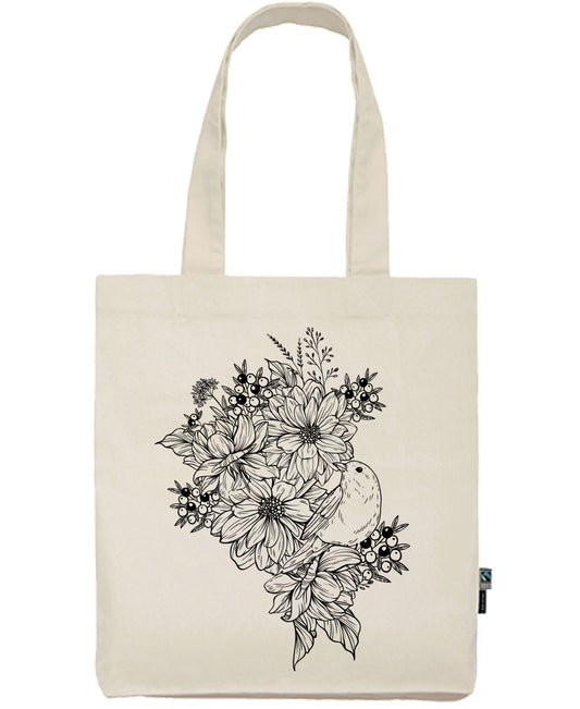 Baumwolltasche «Bird an Roses»
