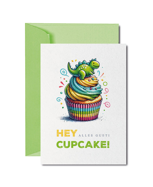 Grusskarte «Cupcake Dino»