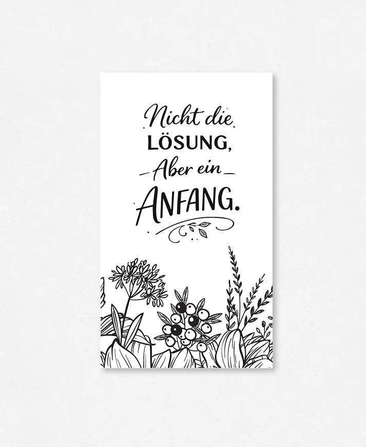 Flaschenetikette «Aber ein Anfang»