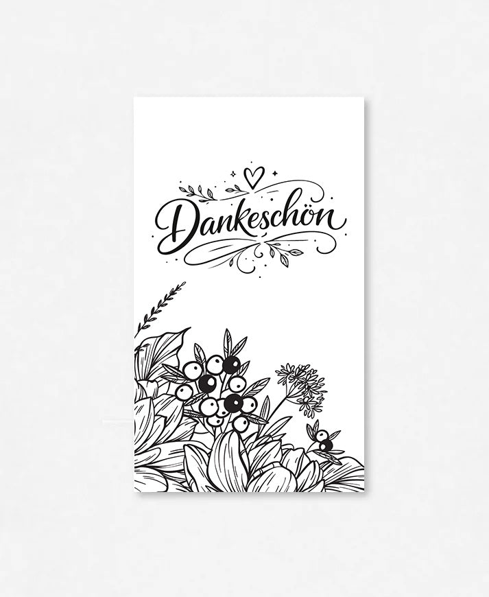Flaschenetikette «Dankeschön»