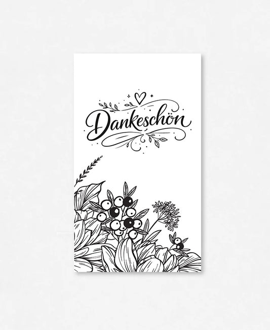 Flaschenetikette «Dankeschön»