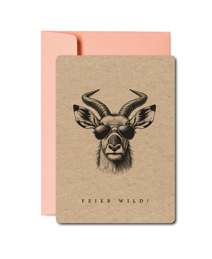 Grusskarten «Wildlife Tiere»