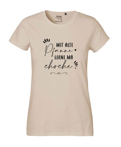 Damen T-Shirt Classic «mit alte Pfanne lernt mä choche»