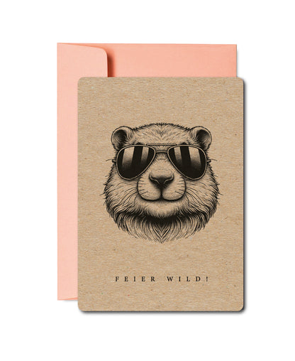 Grusskarten «Wildlife Tiere»