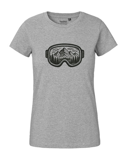 T-Shirt Classic Damen «Skibrille Mountain»
