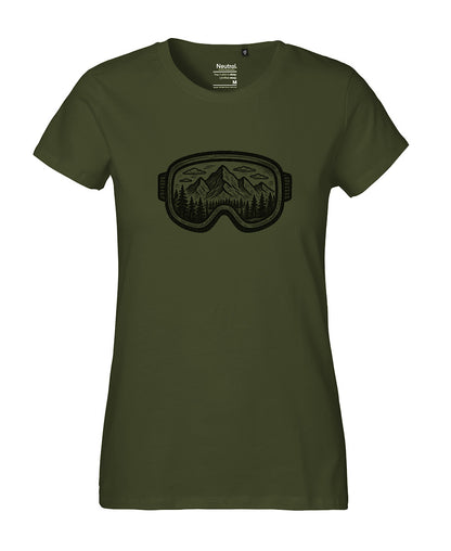 T-Shirt Classic Damen «Skibrille Mountain»