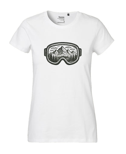 T-Shirt Classic Damen «Skibrille Mountain»