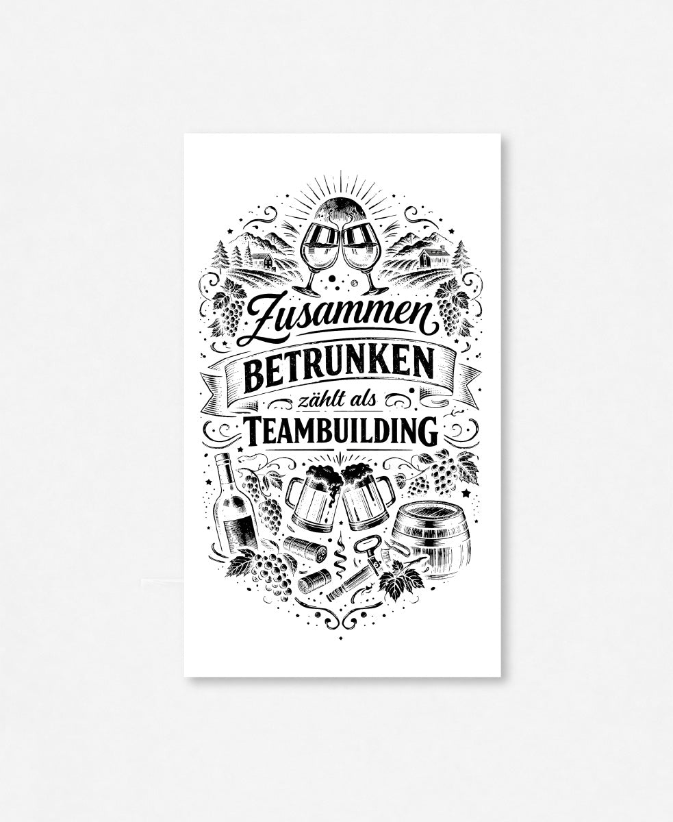 Weinetikette «Teambuilding»